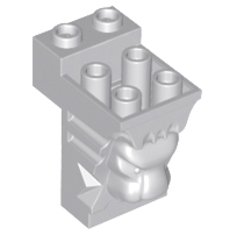 Steen, Aangepast 2x3x3 met inkeping en leeuwenkop Light Bluish Gray